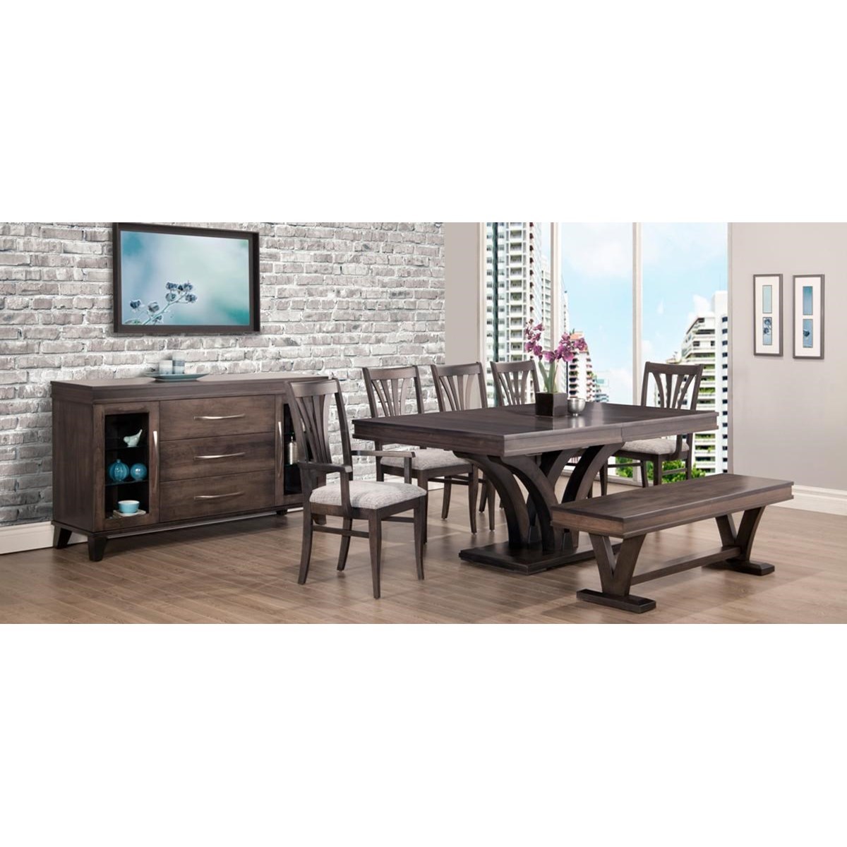 Handstone Verona PVE Dining Room Group 1 Customizable Verona Formal